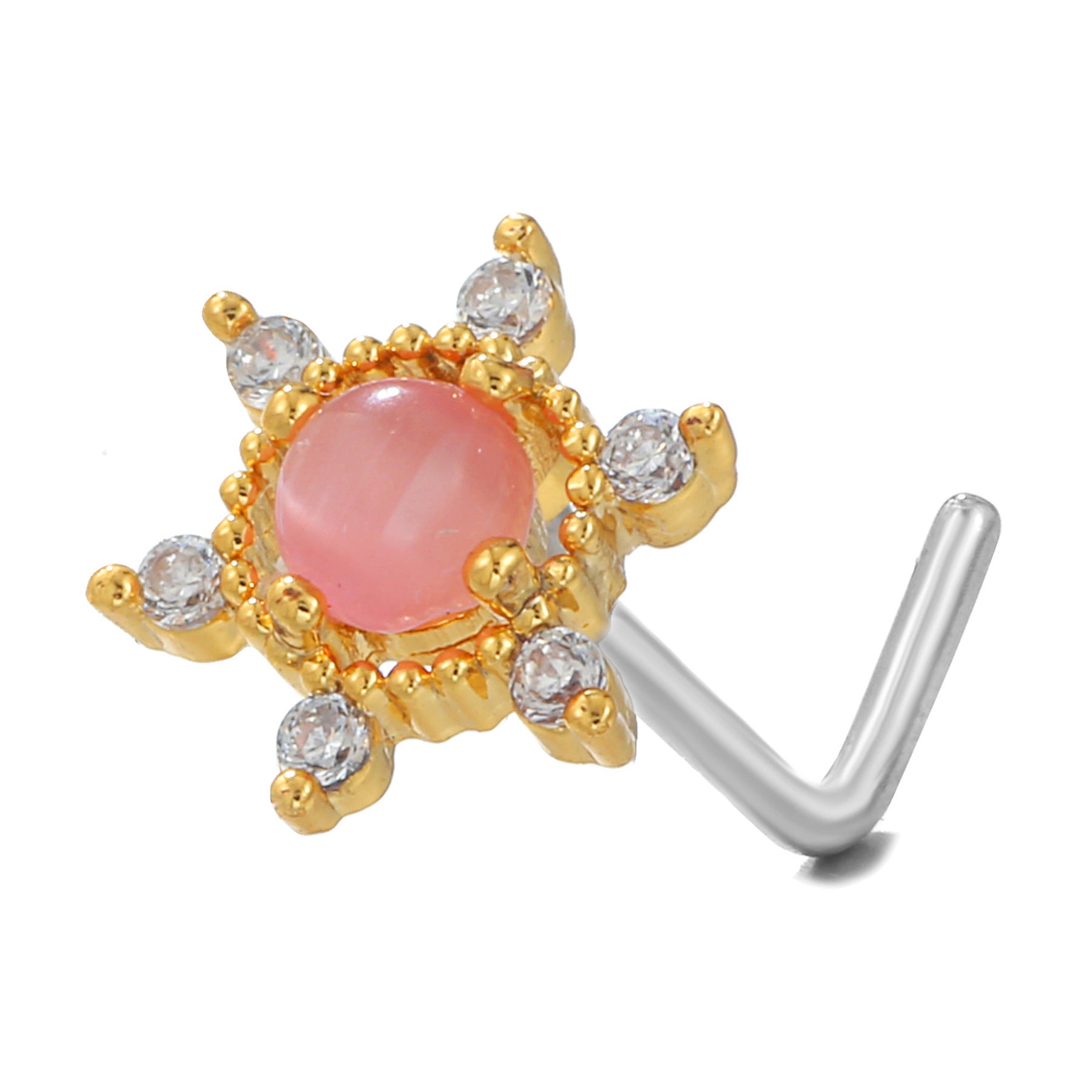 European And American Fashion Minimalist Animal L-bar Stainless Steel Nose Stud