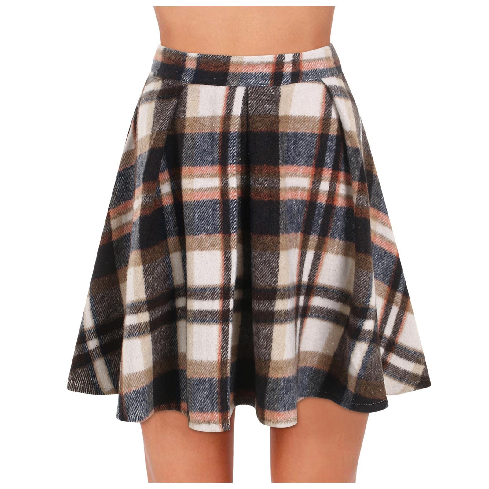 Plaid Bag Hip Vintage Skirt Women