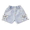 Girls' Denim Shorts Summer Bow Shorts