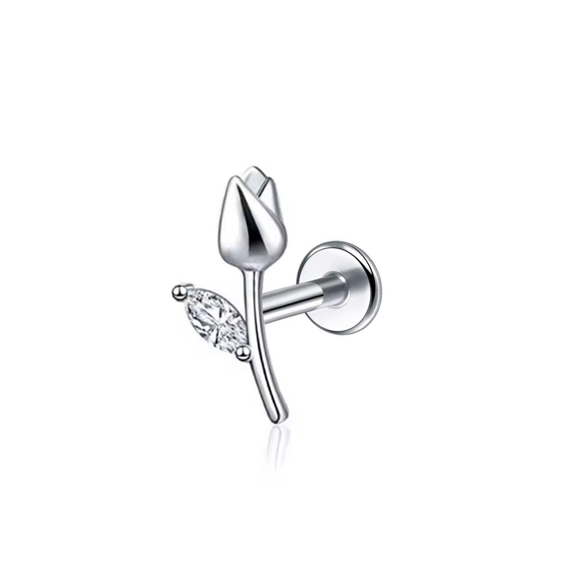 Stainless Steel Zircon Ear Lip Nose Nail
