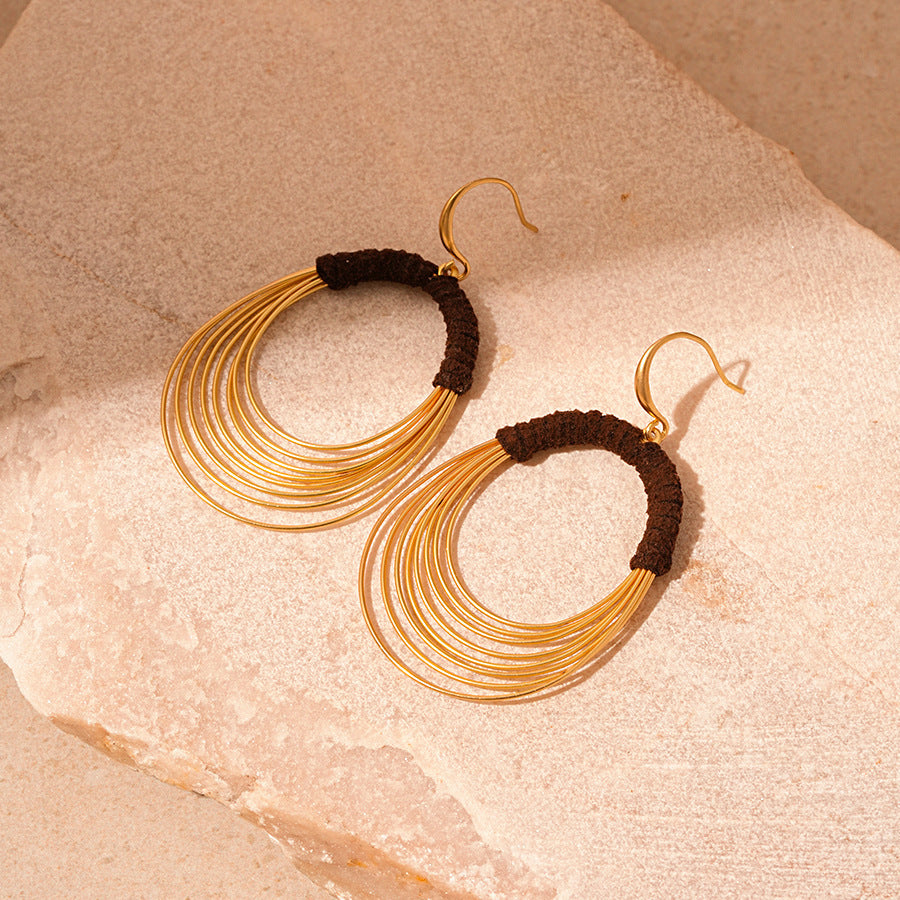Exaggerated Multi-layer Circle Ear Hook