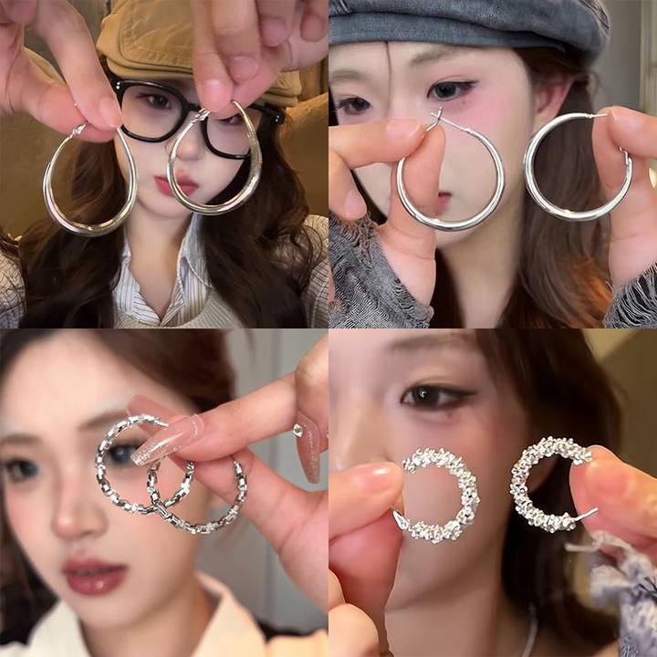 Simple Hoop Earrings For Round Faces