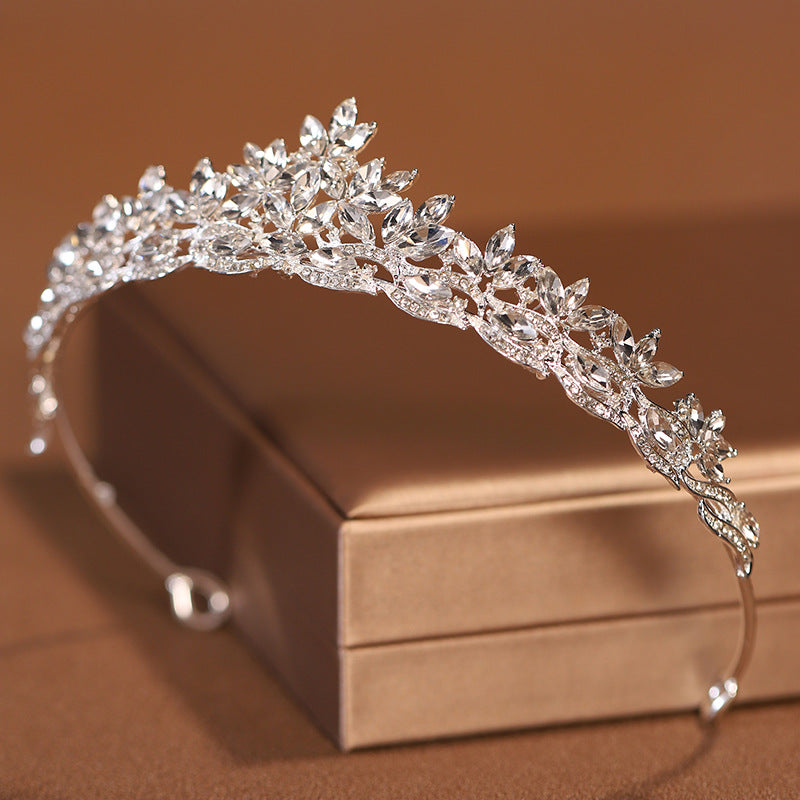 Retro Simple Elegant Crown Bridal Headdress Queen Crown Wedding Hair Accessories
