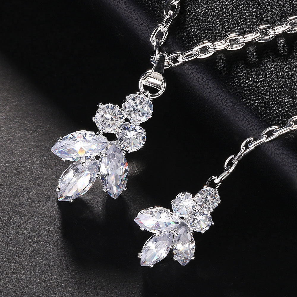 European And American Rhinestone Back Chain Bridal Wedding Accessory Minimalist Design
