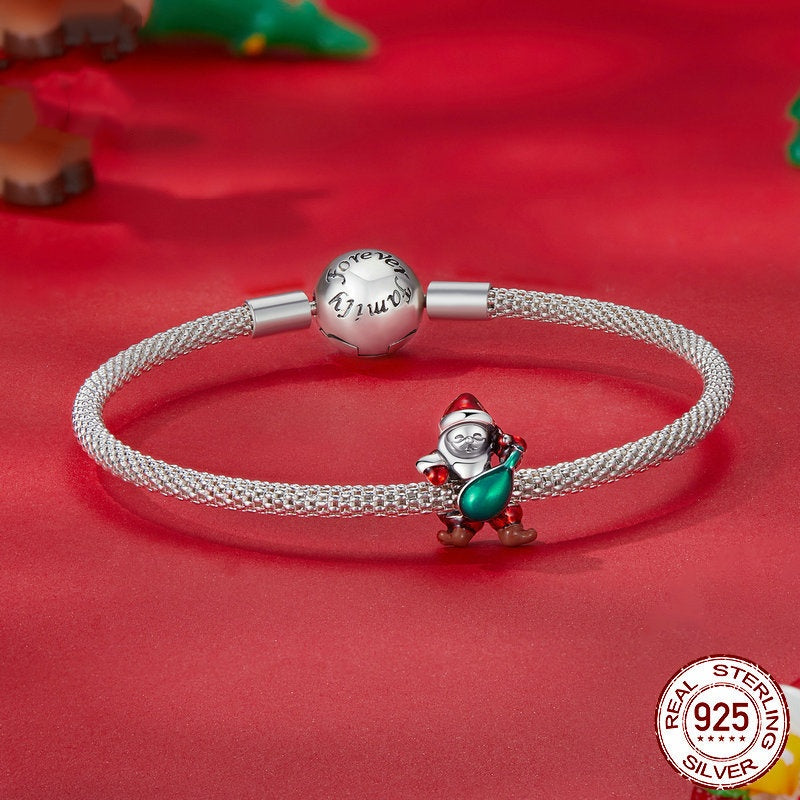 Santa Claus Diy Bracelet String Beads