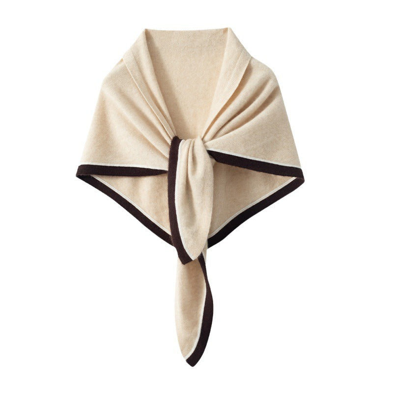 Knitted Triangular Binder Shawl For Women