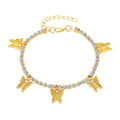 Simple Temperament Small Butterfly Tassel Anklet