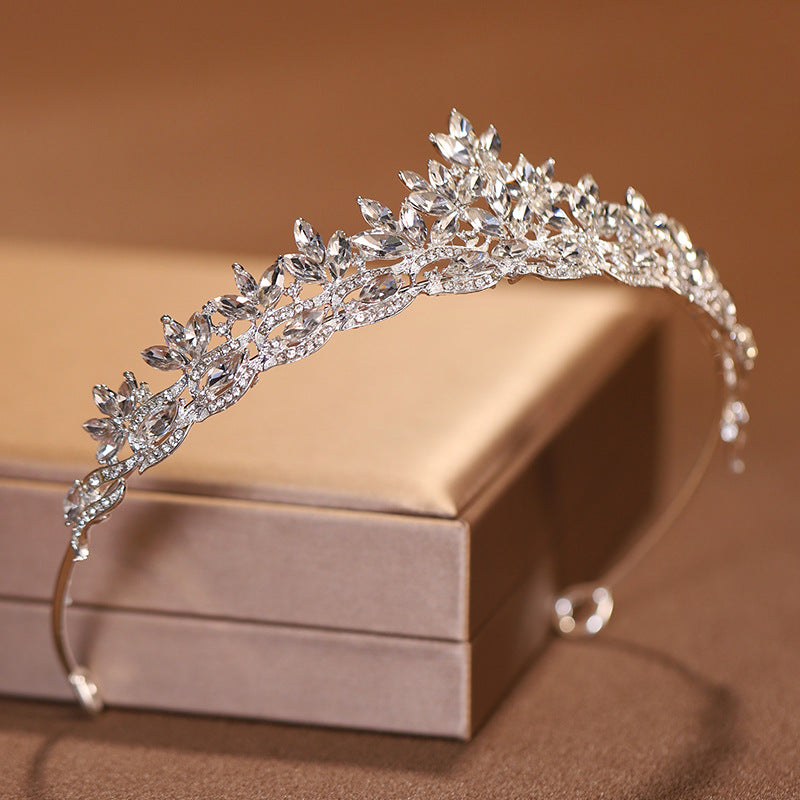 Retro Simple Elegant Crown Bridal Headdress Queen Crown Wedding Hair Accessories