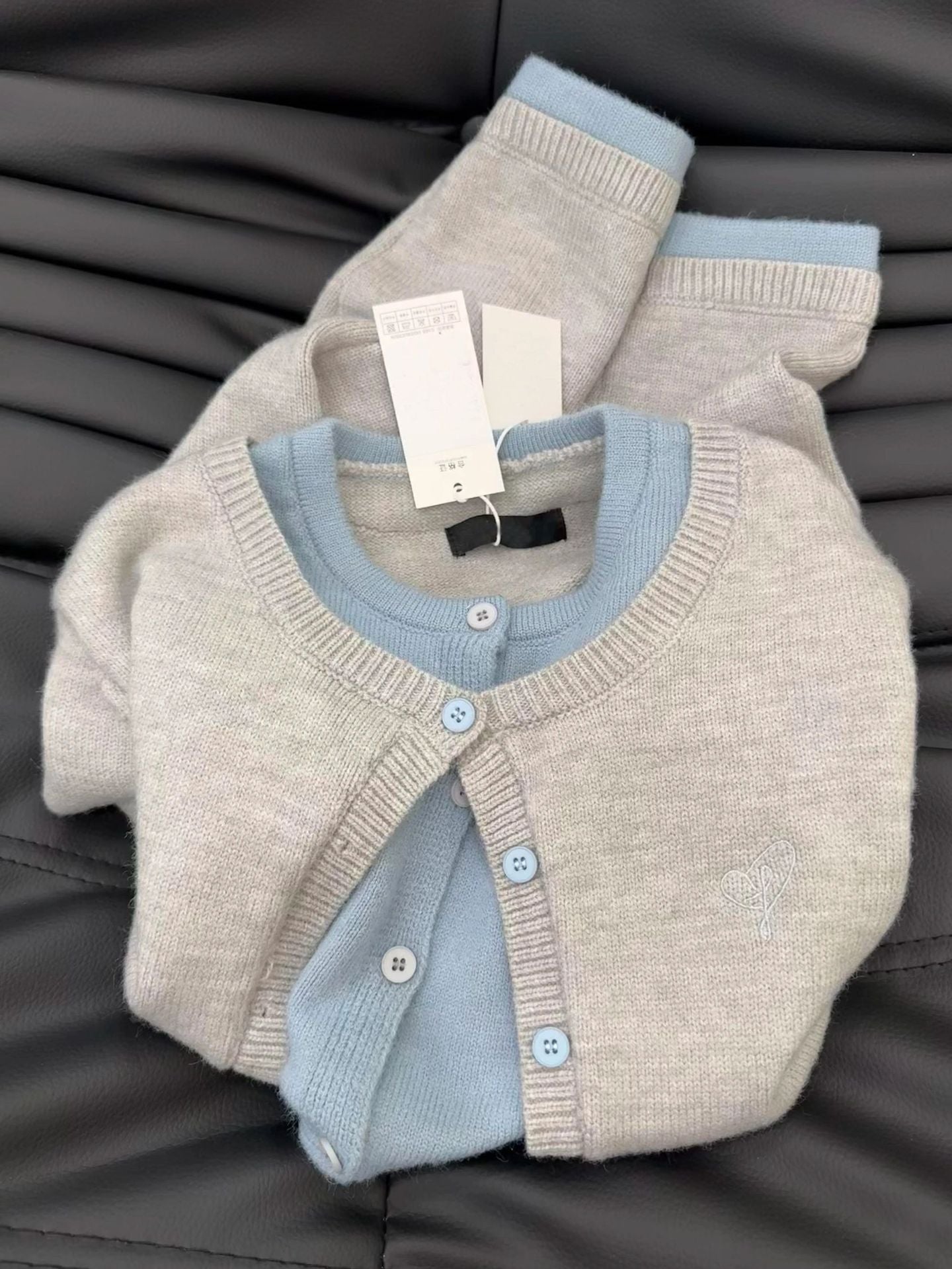 Autumn And Winter New Fake Two-piece Knitted Sweater Coat For Women