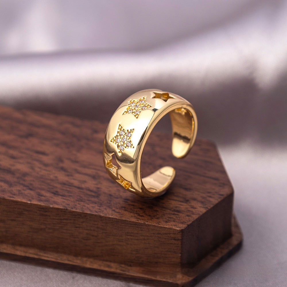 Retrostyle Niche Micropave Copper Open Ring