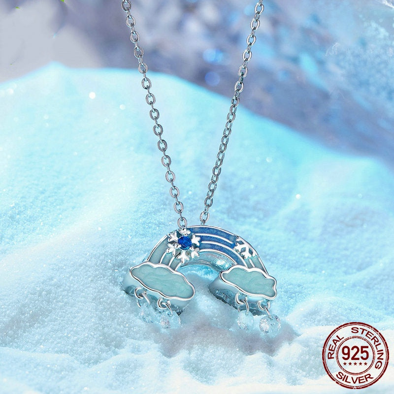 Ice And Snow Fairy Rainbow S925 Sterling Silver Diy Bracelet String Beads
