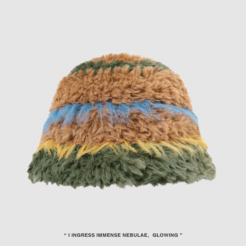 Laid-back Retro Color-block Knit Beanie For Women