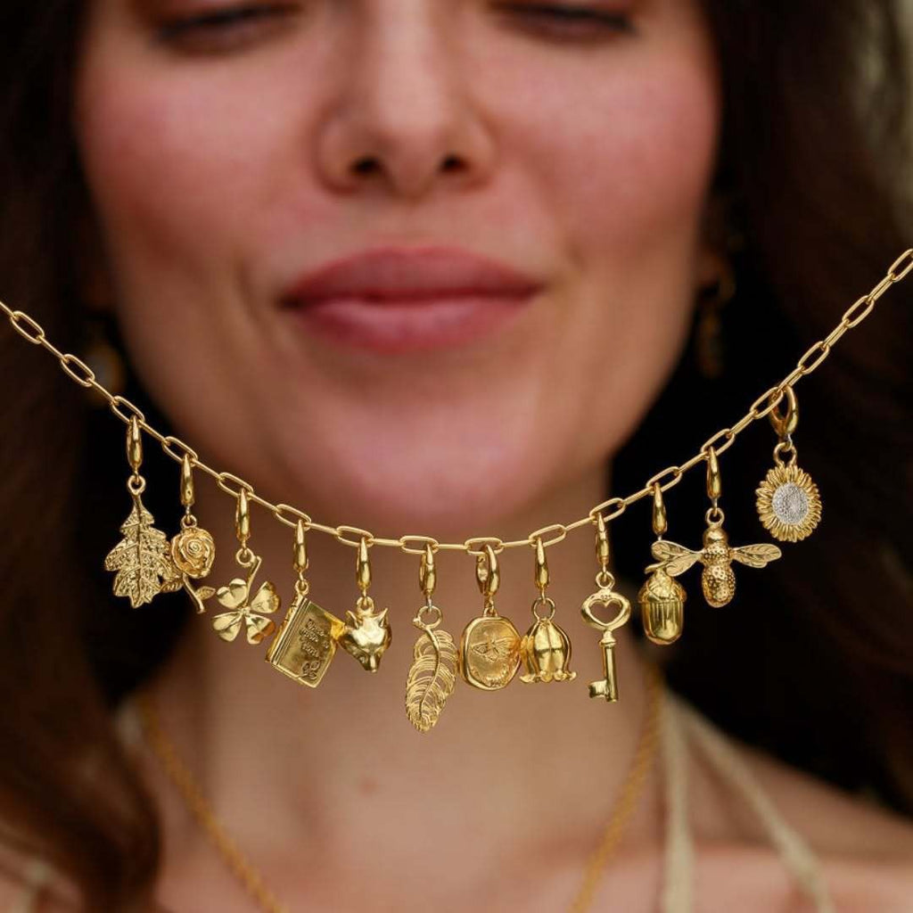 18K Gold Vacuum-Plated Stainless Steel DIY Pendant For DIY Projects