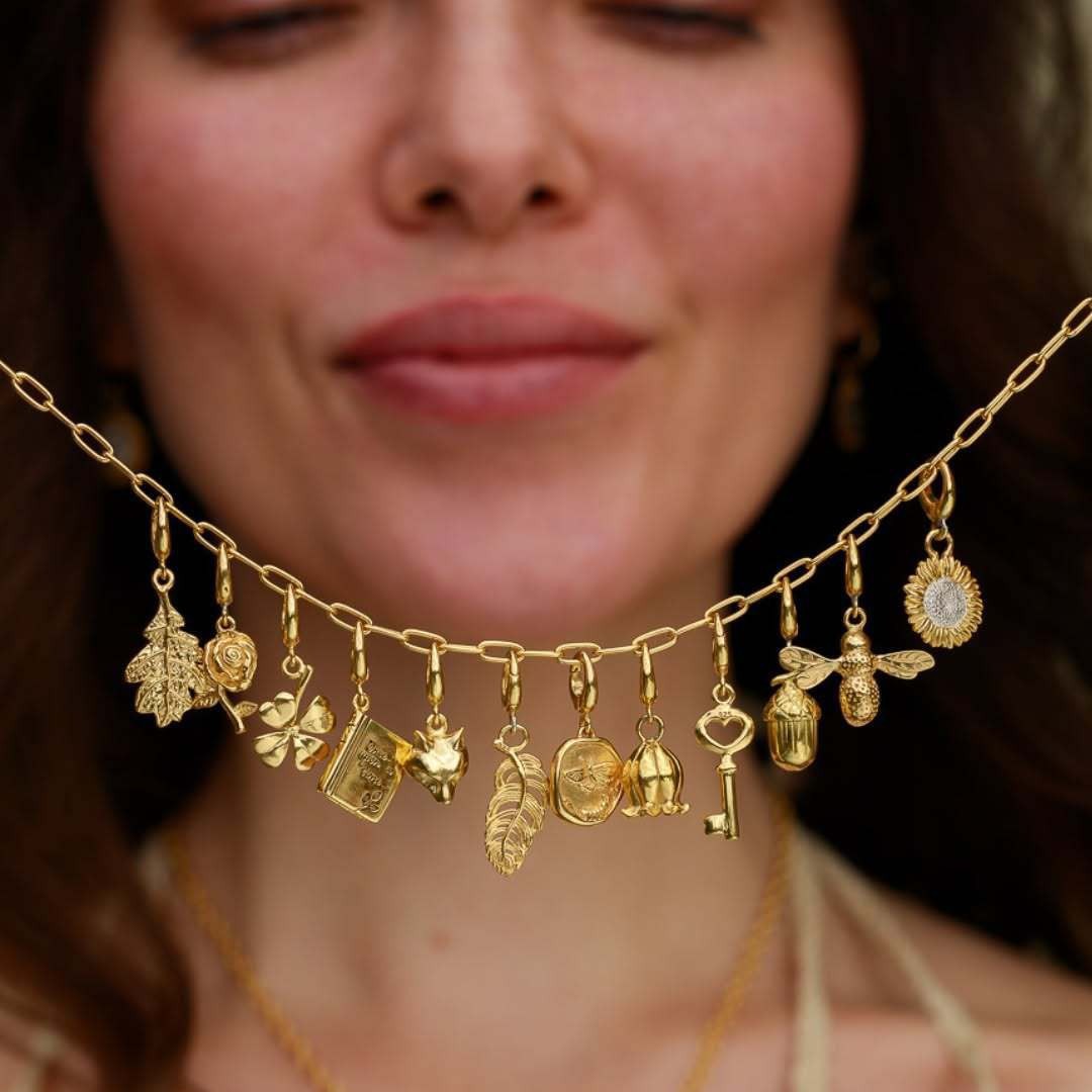 18K Gold Vacuum-Plated Stainless Steel DIY Pendant For DIY Projects