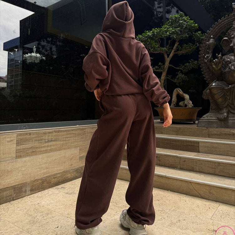 Casual European And American Polar Fleece Women's Suit